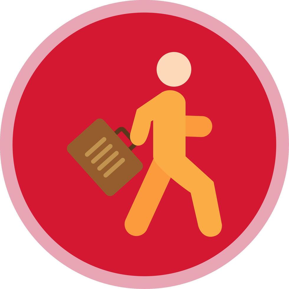 Man Flat Multi Circle Icon vector