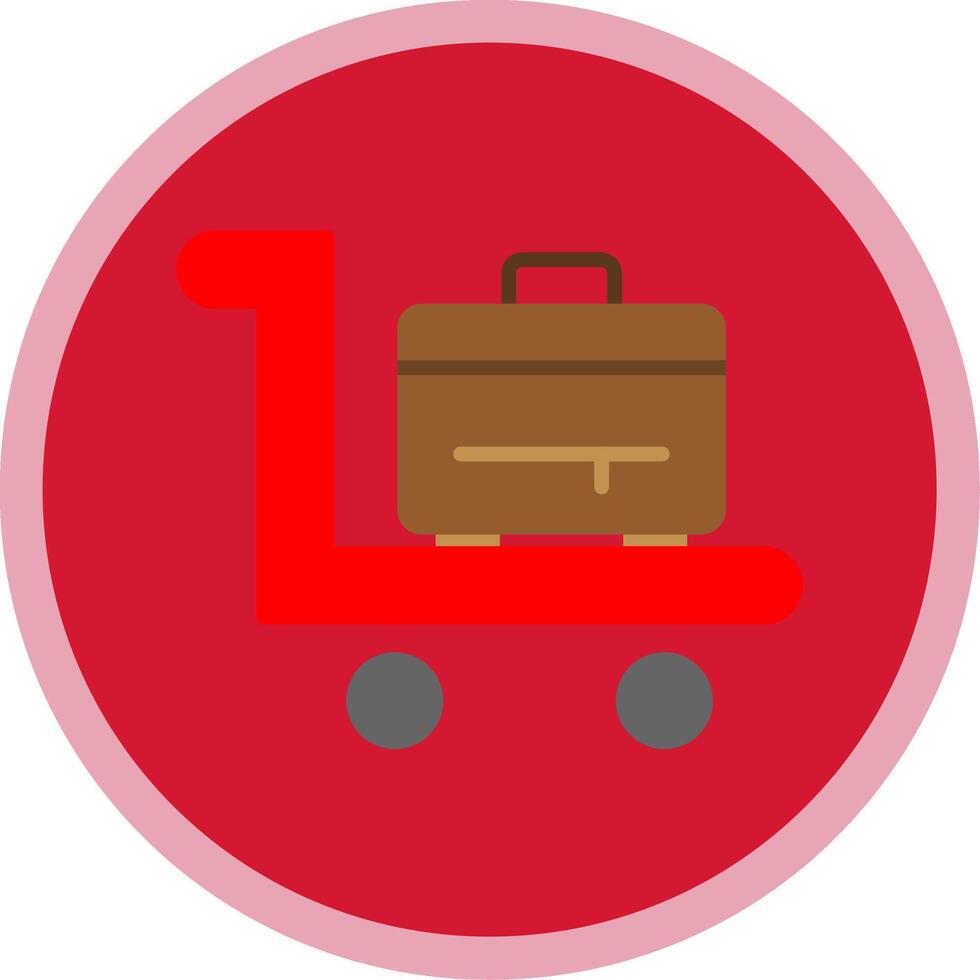 Trolley Flat Multi Circle Icon vector