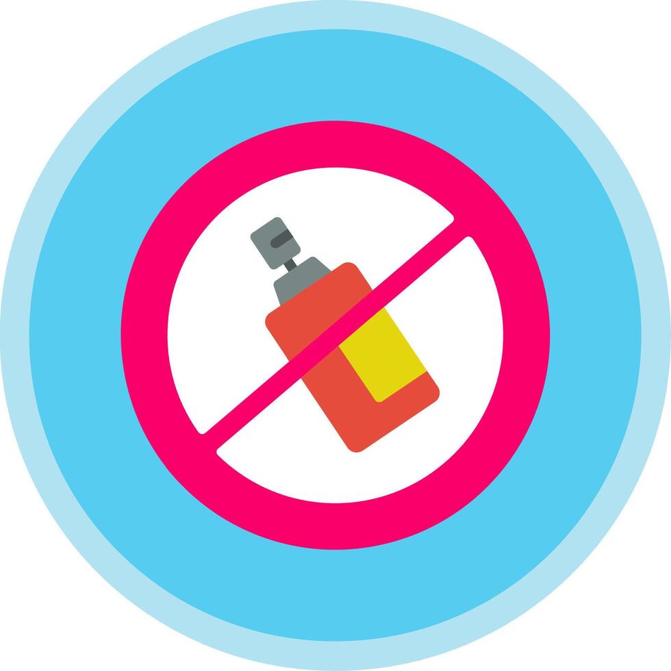 No Aerosol Flat Multi Circle Icon vector