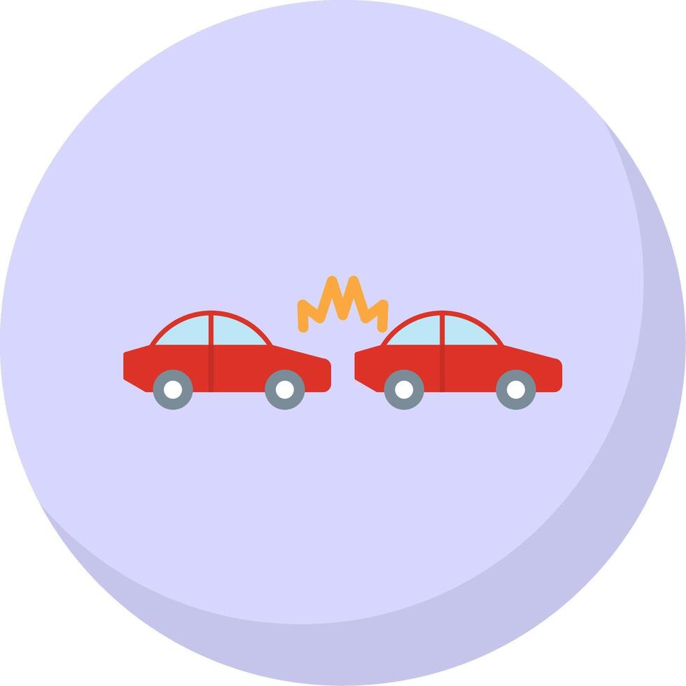 Car Crash Gradient Line Circle Icon vector