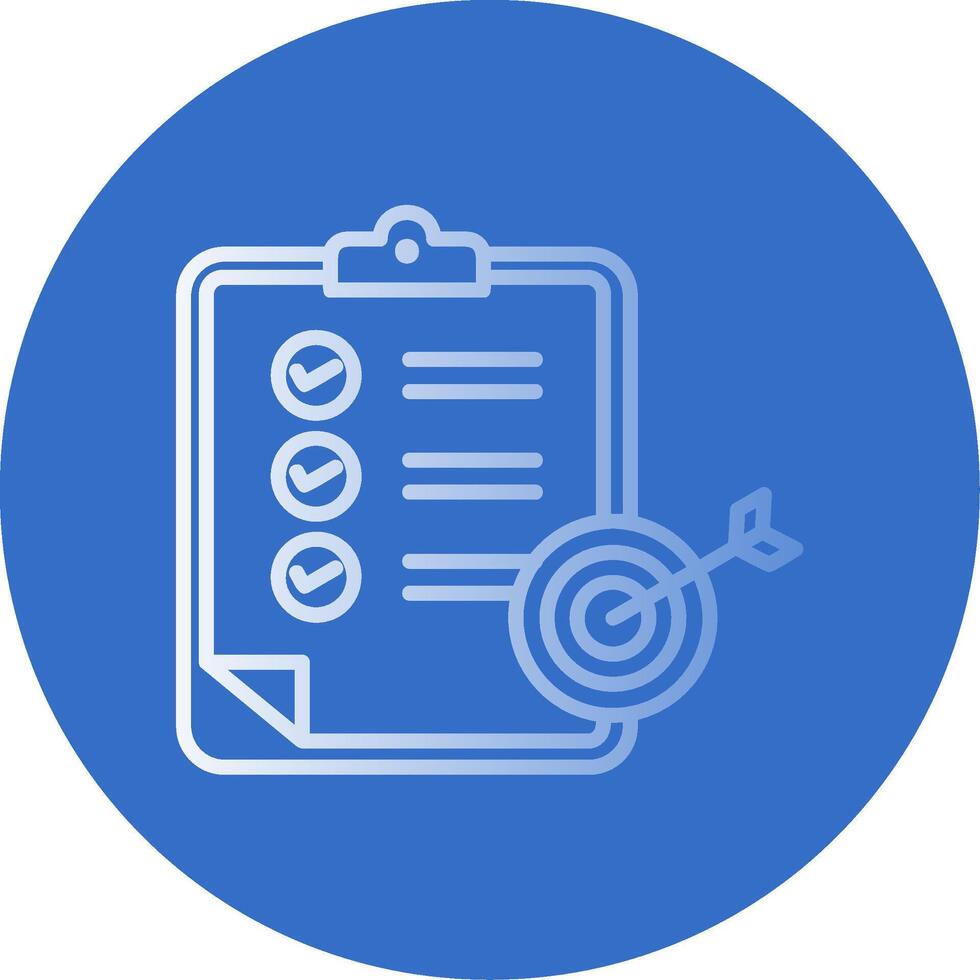 Goals Flat Bubble Icon vector