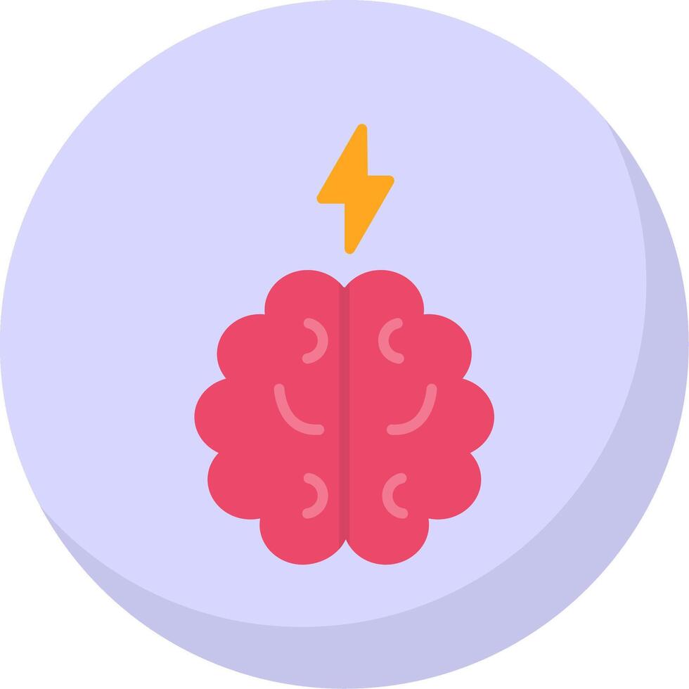 Brain Flat Bubble Icon vector