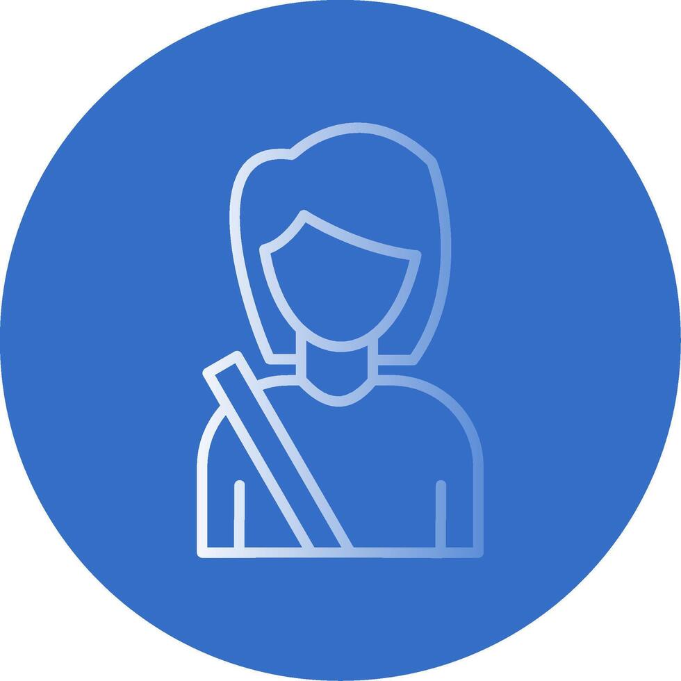 Passenger Flat Bubble Icon vector