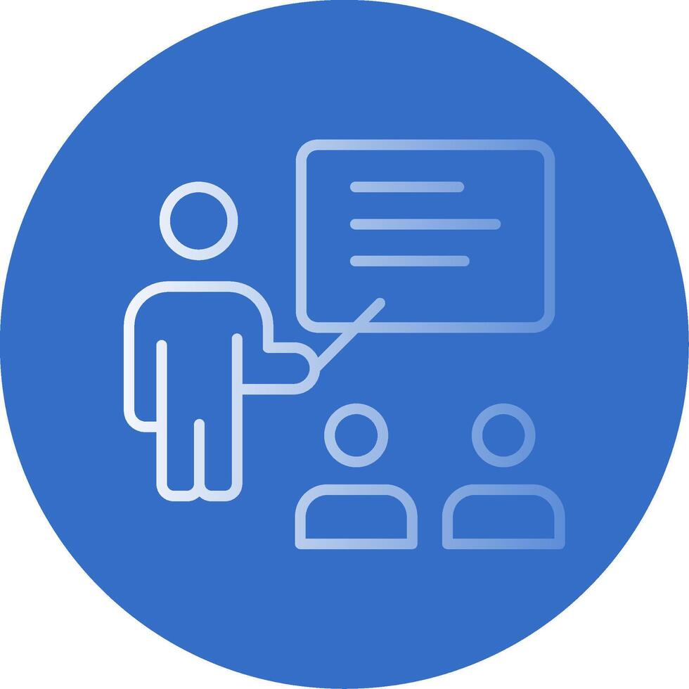 Training Courses Flat Bubble Icon vector