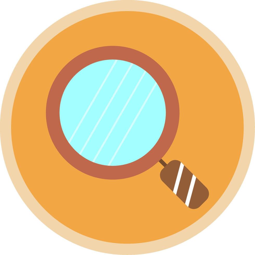 Magnifying Glass Flat Multi Circle Icon vector