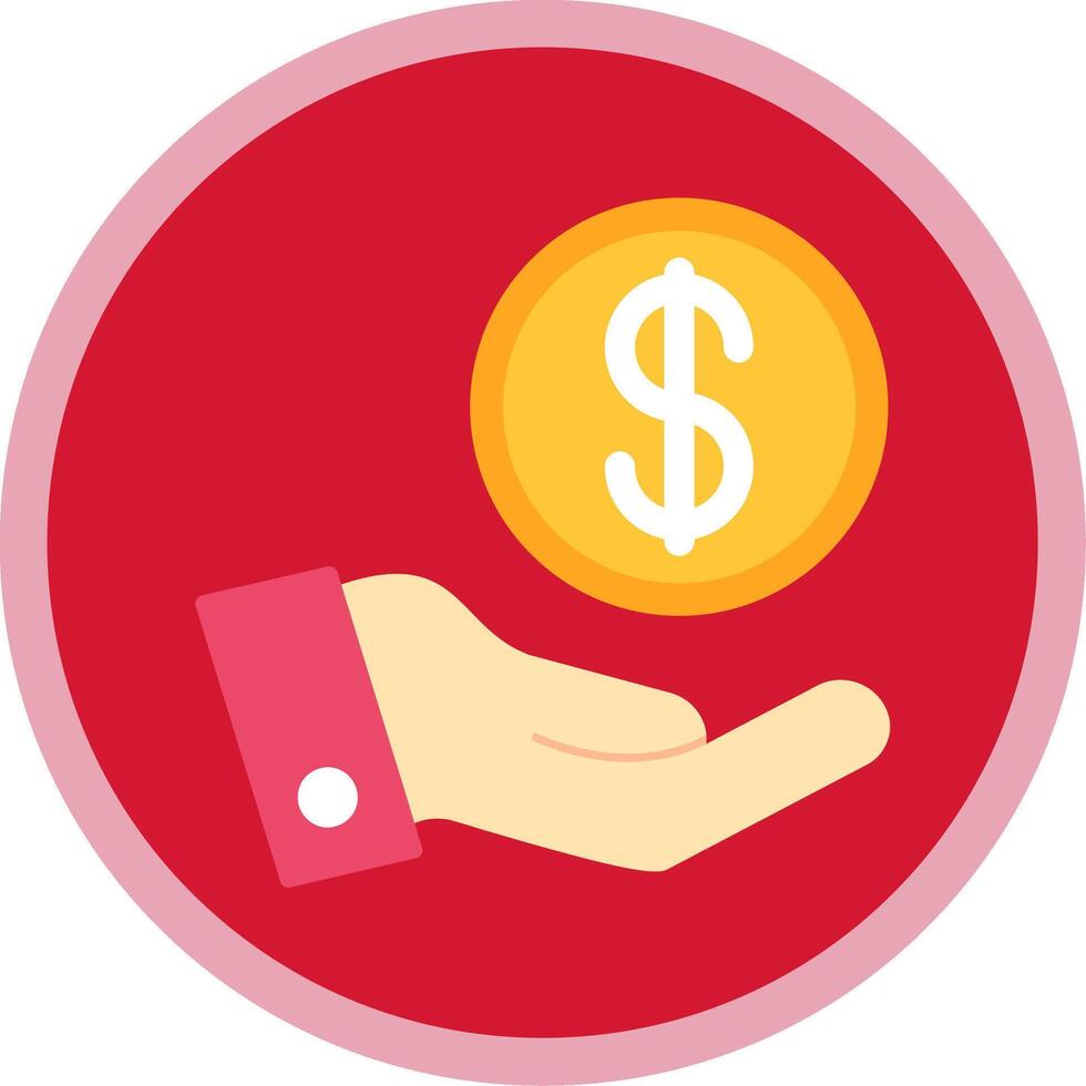 Hand Flat Multi Circle Icon vector