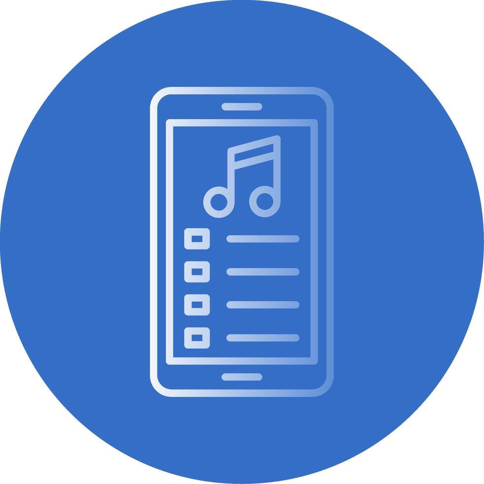 Mobile App Gradient Line Circle Icon vector