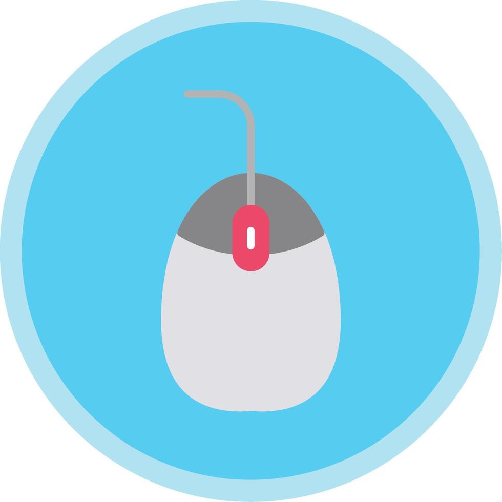 Mouse Flat Multi Circle Icon vector