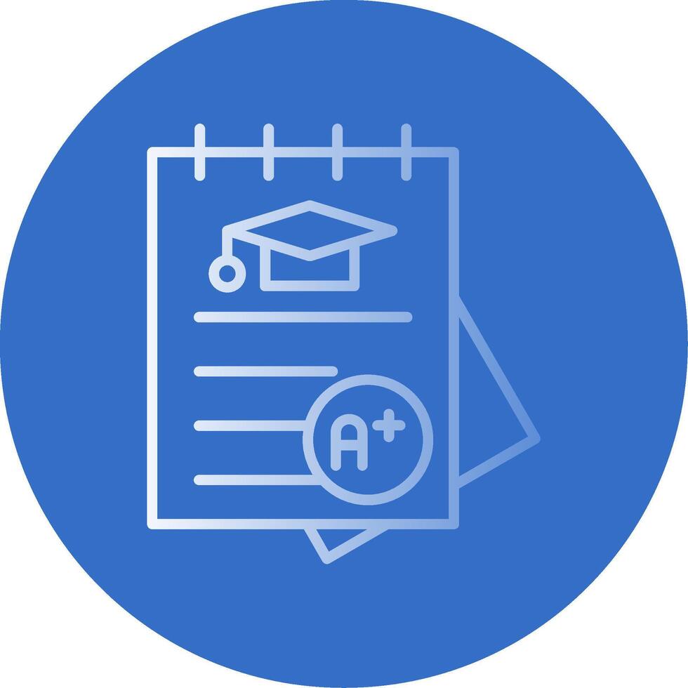 Assignment Gradient Line Circle Icon vector