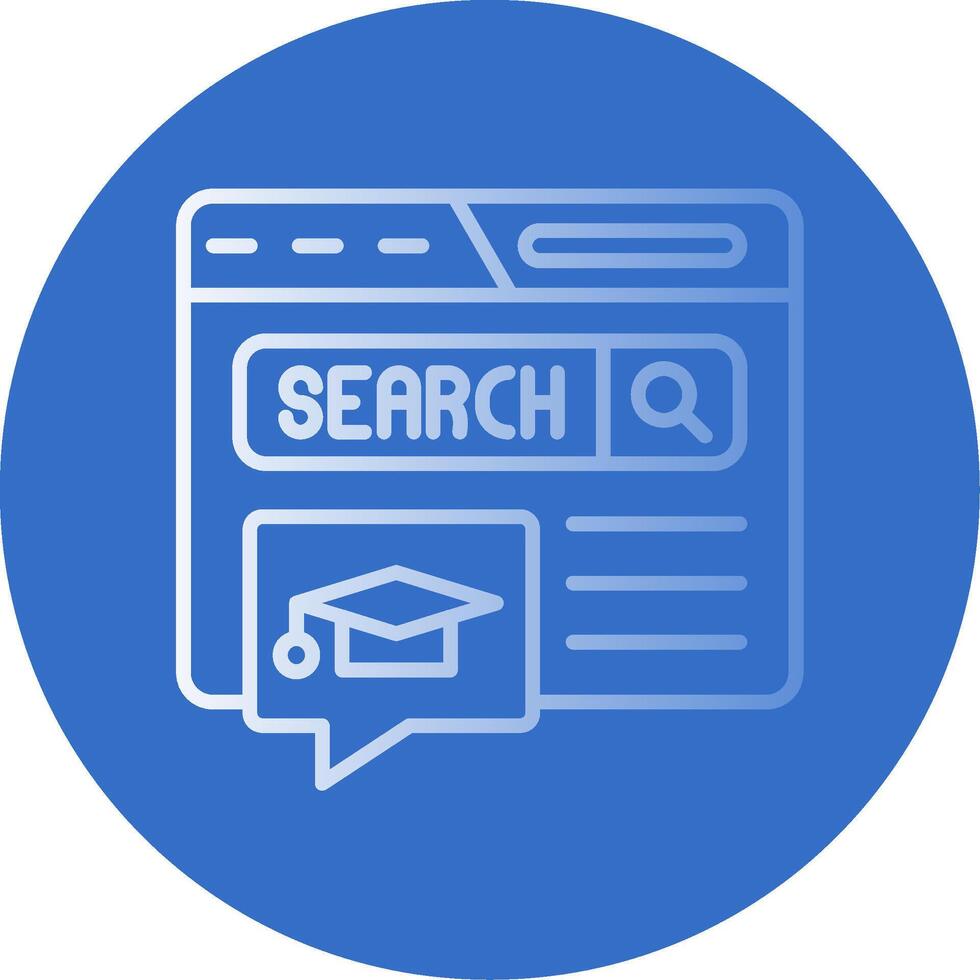 Education Forum Gradient Line Circle Icon vector