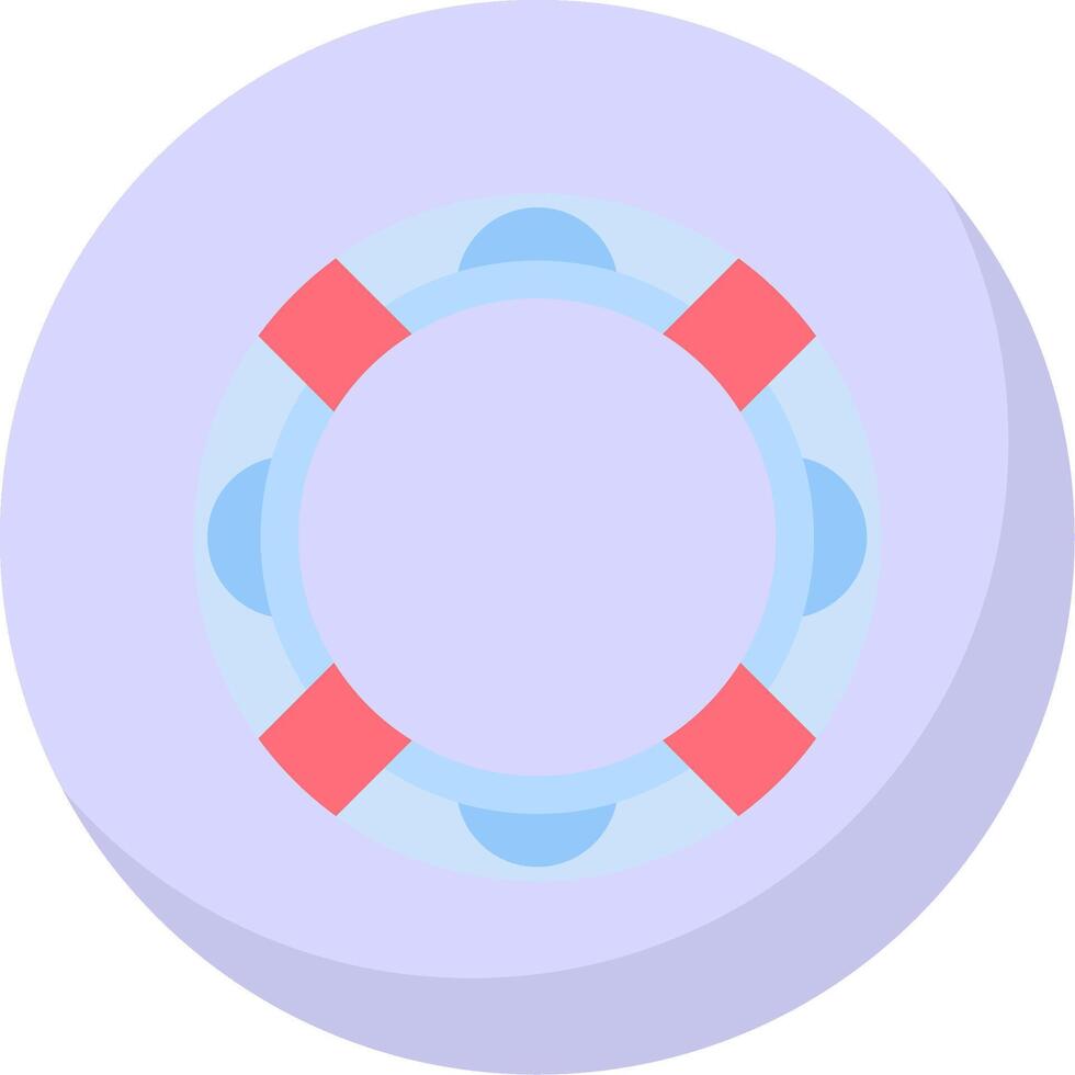 caucho anillo plano burbuja icono vector