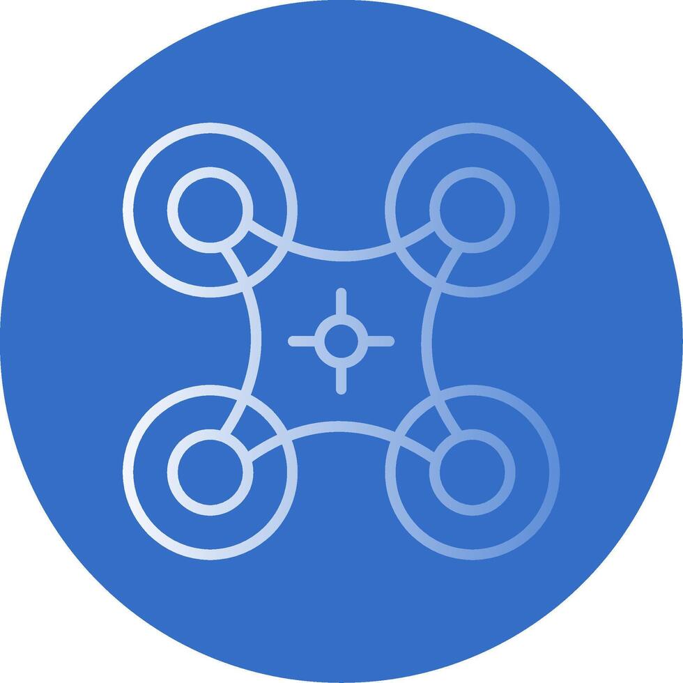 Drone Flat Bubble Icon vector