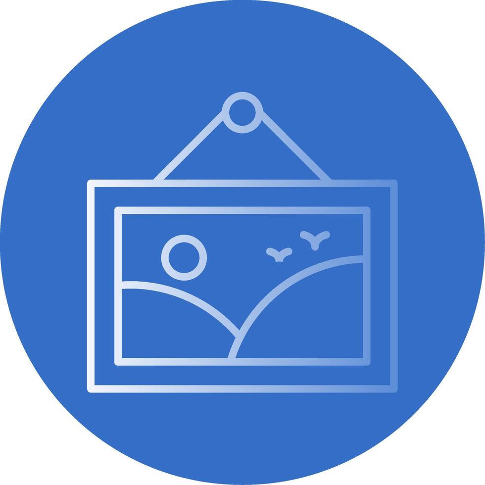 Picture Flat Bubble Icon vector