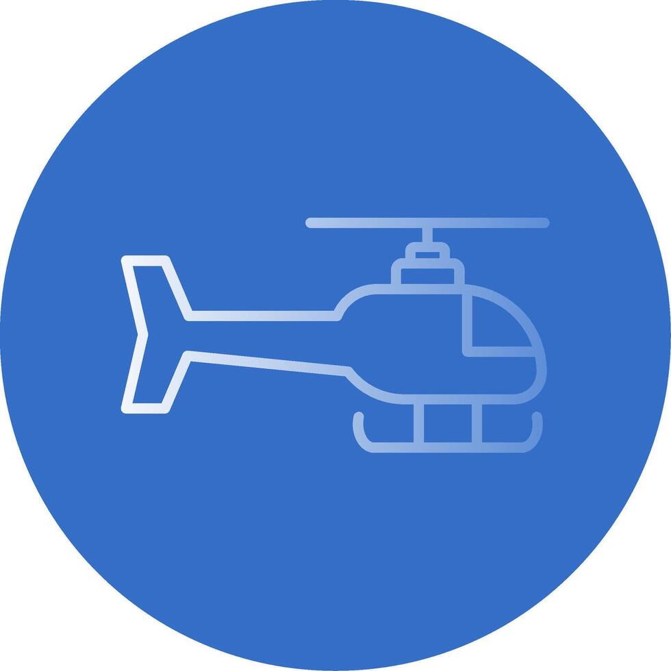 Helicopter Flat Bubble Icon vector
