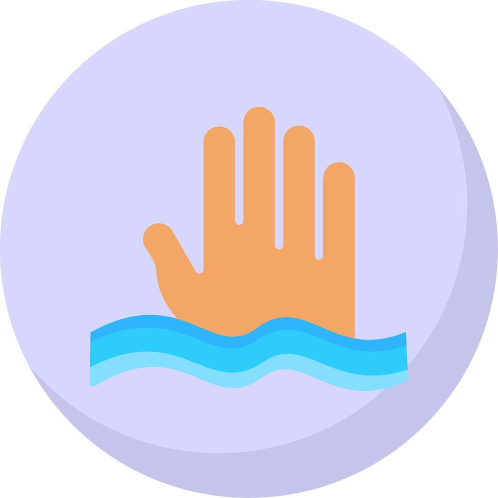 Sinking Flat Bubble Icon vector