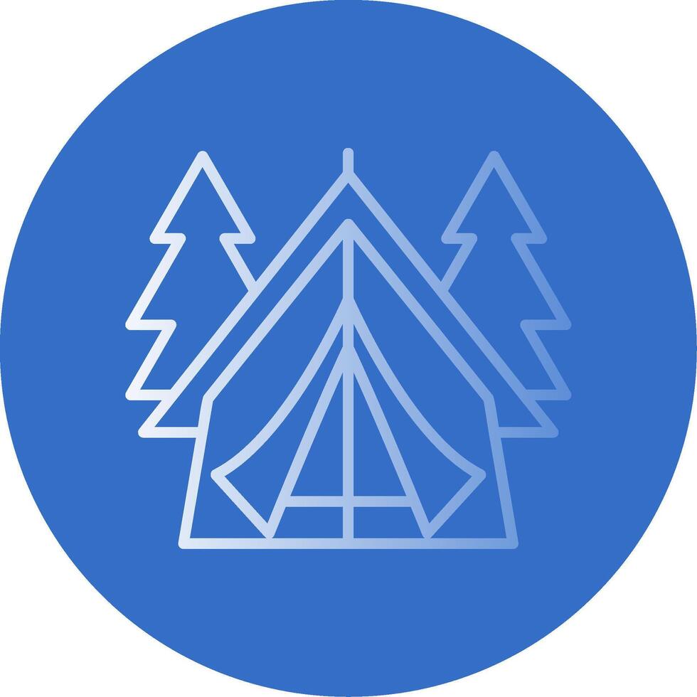 Tent Flat Bubble Icon vector