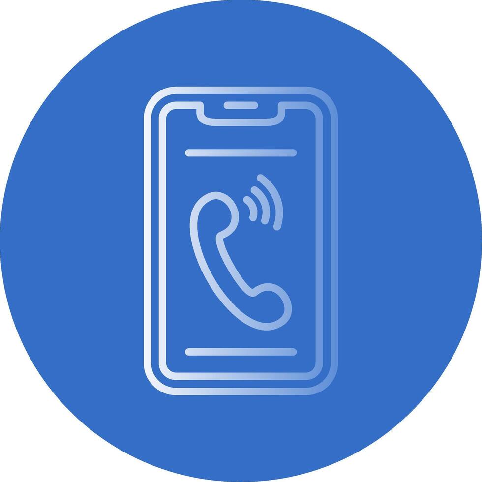 Phone Flat Bubble Icon vector