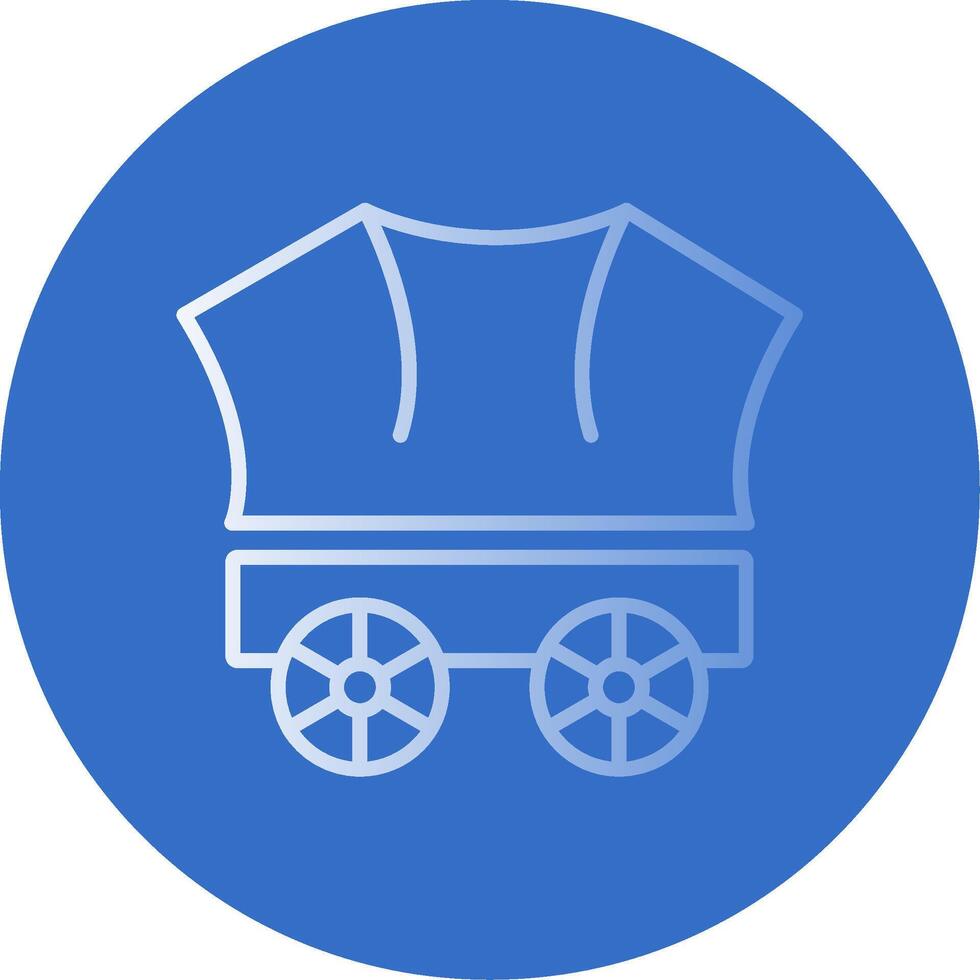 Wagon Flat Bubble Icon vector