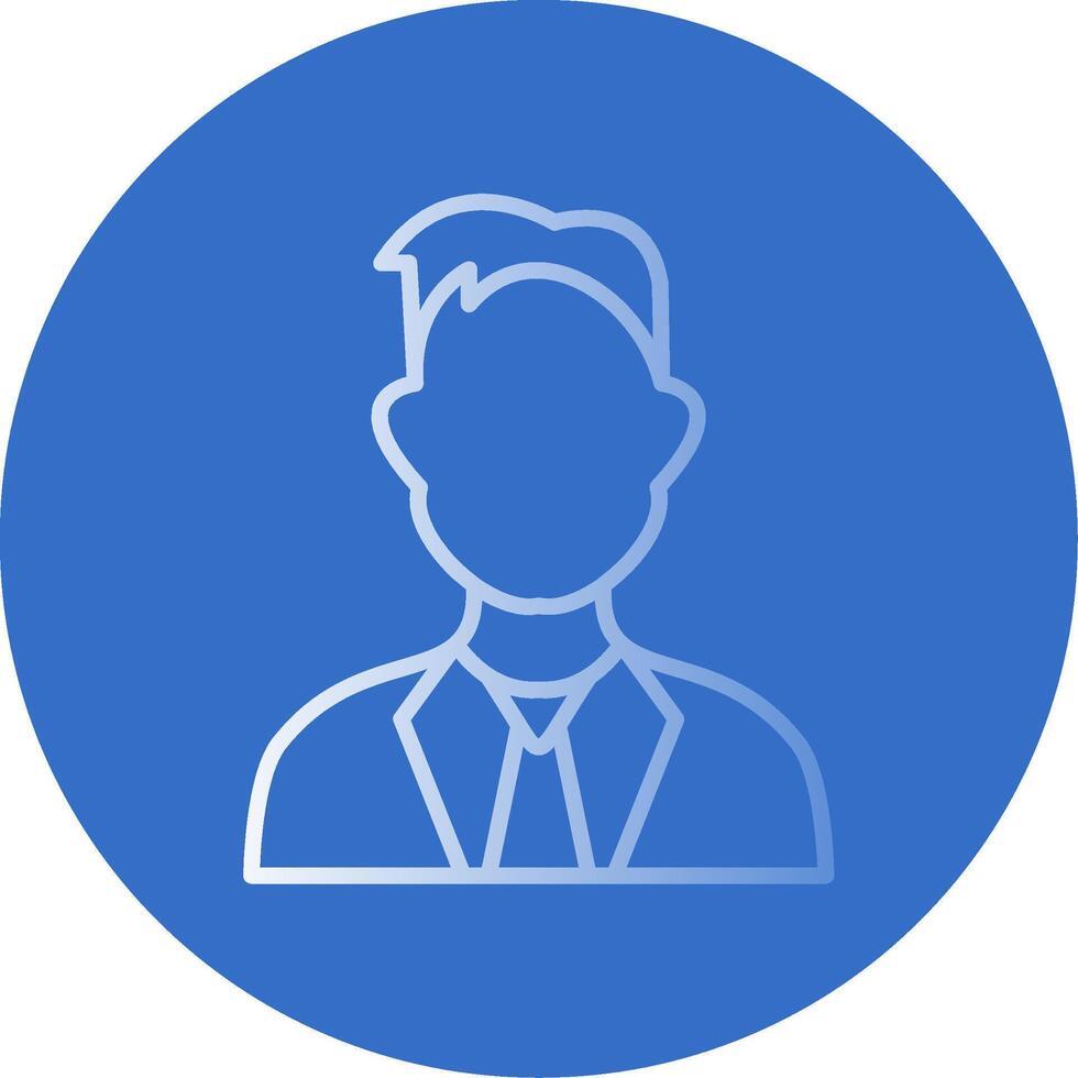 Man Flat Bubble Icon vector