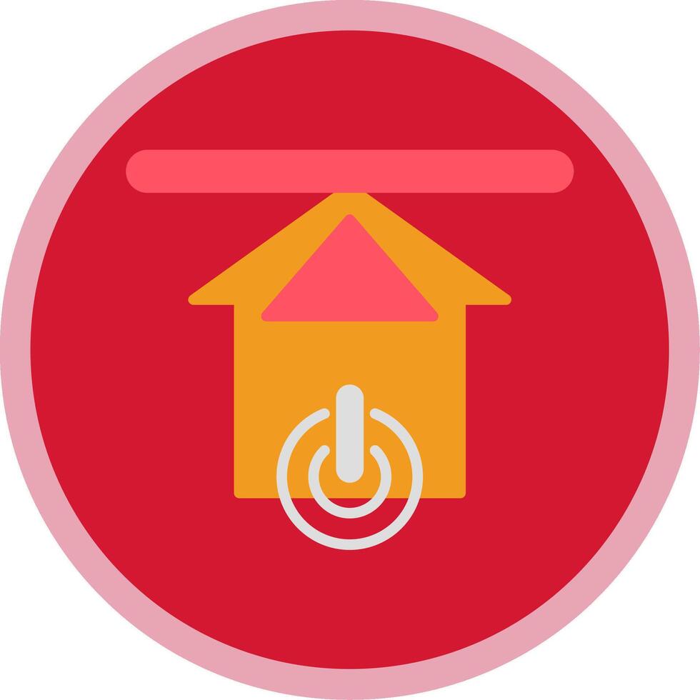Upload Flat Multi Circle Icon vector
