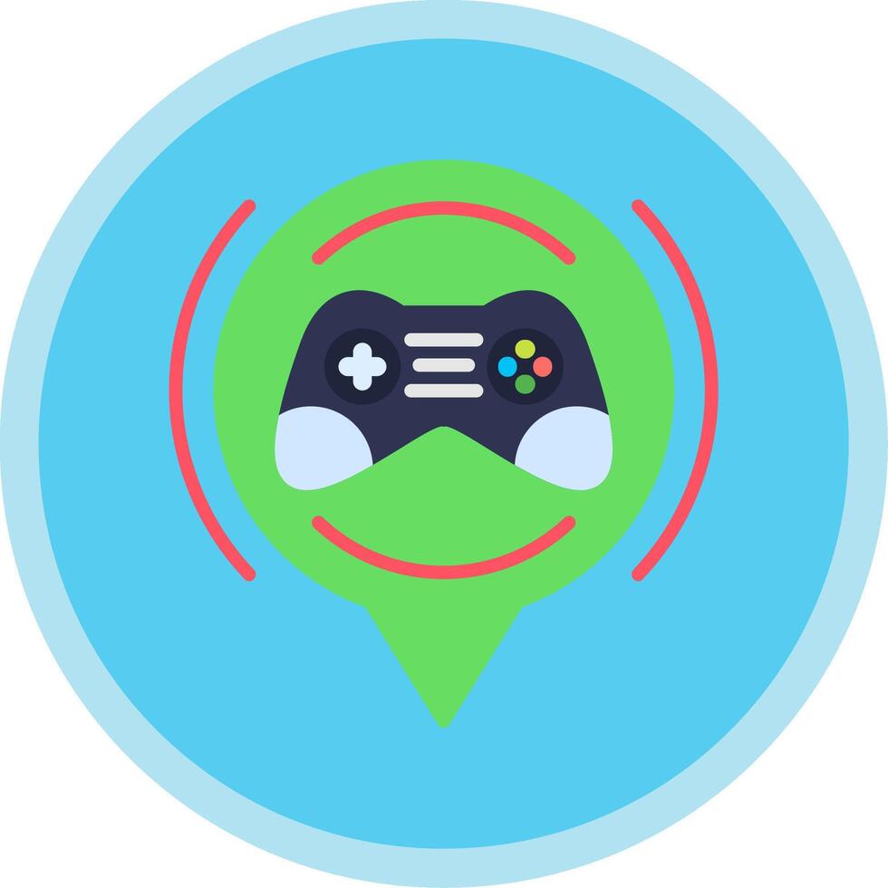 jugador plano multi circulo icono vector