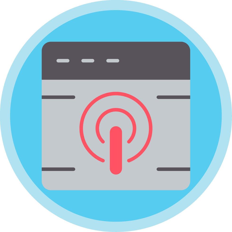 Browser Flat Multi Circle Icon vector