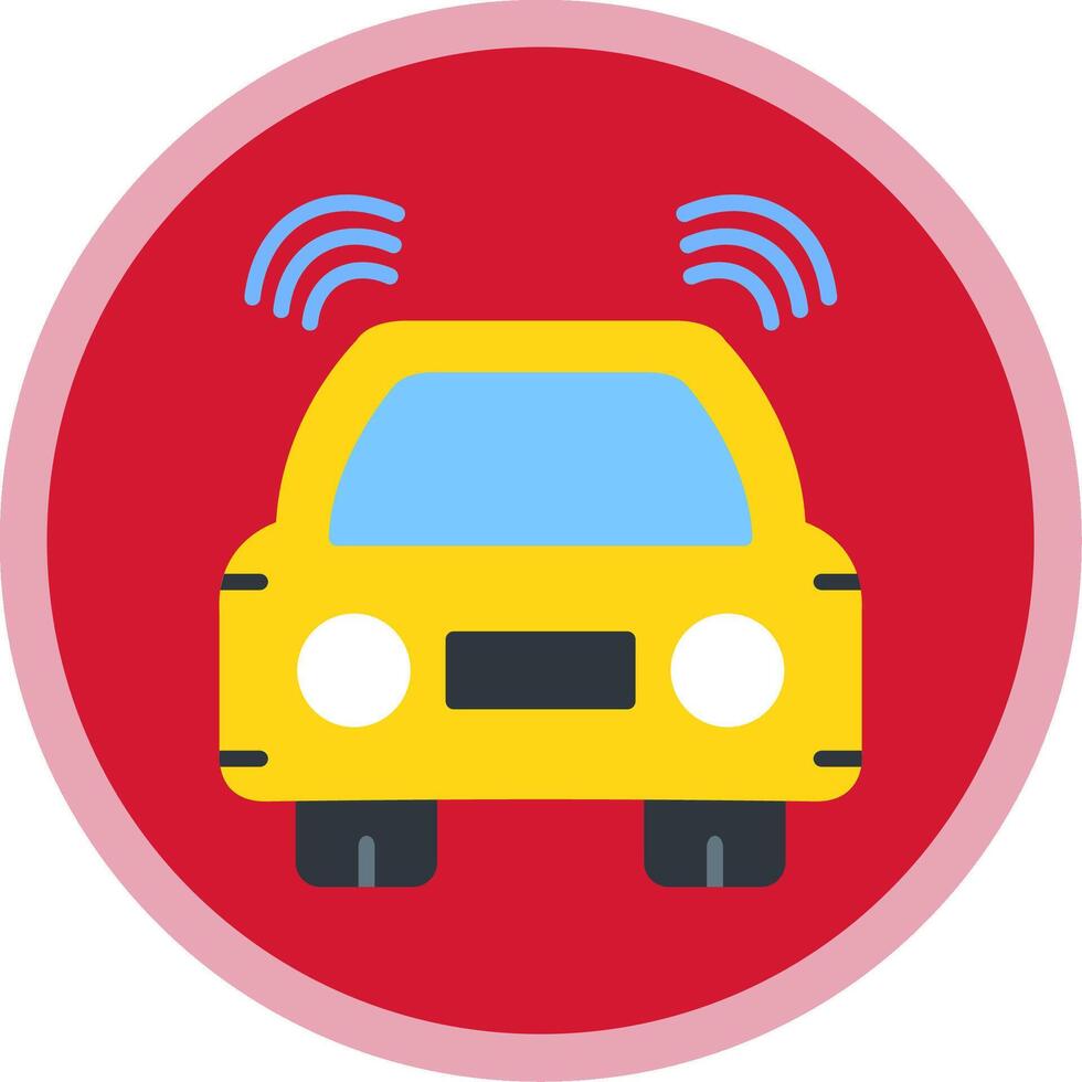 Car Flat Multi Circle Icon vector