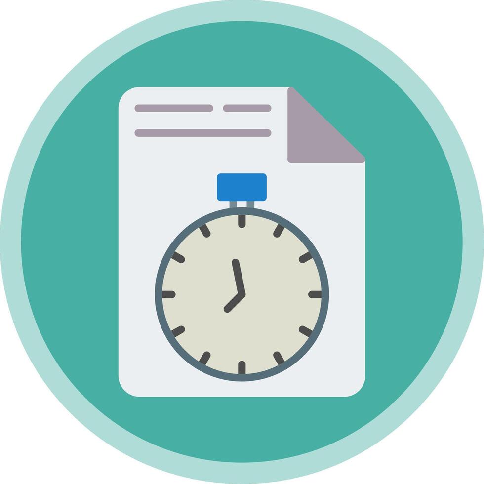 Document Flat Multi Circle Icon vector
