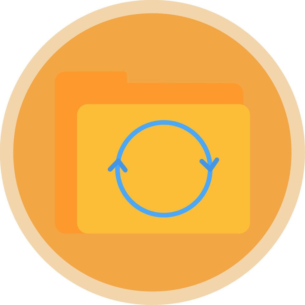 Folder Flat Multi Circle Icon vector