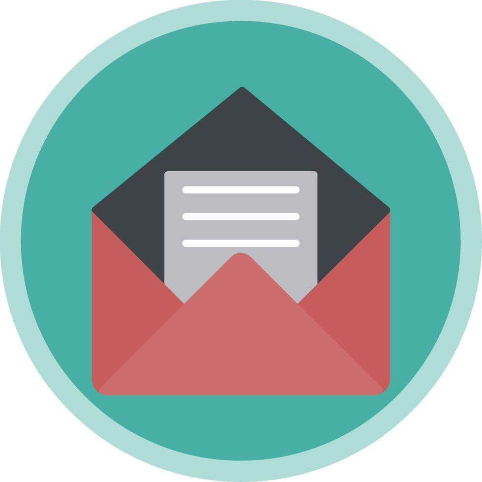 Envelope Flat Multi Circle Icon vector