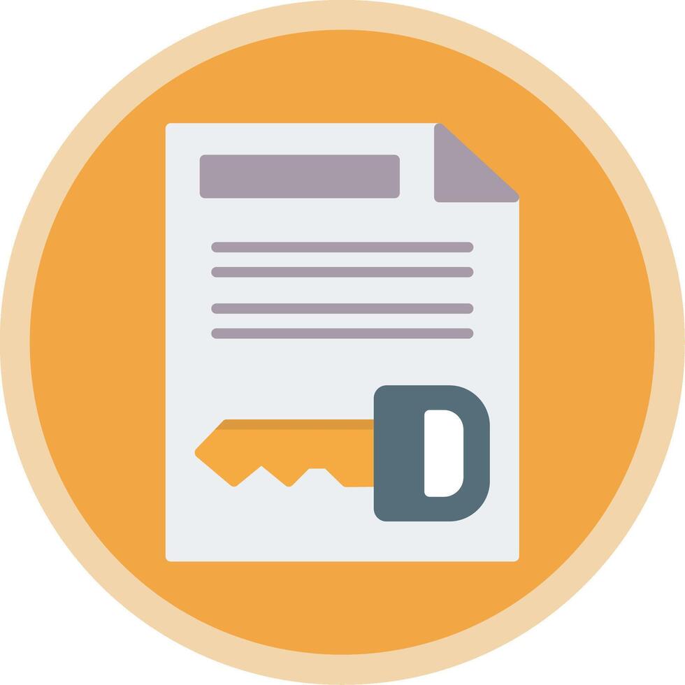 Document Flat Multi Circle Icon vector