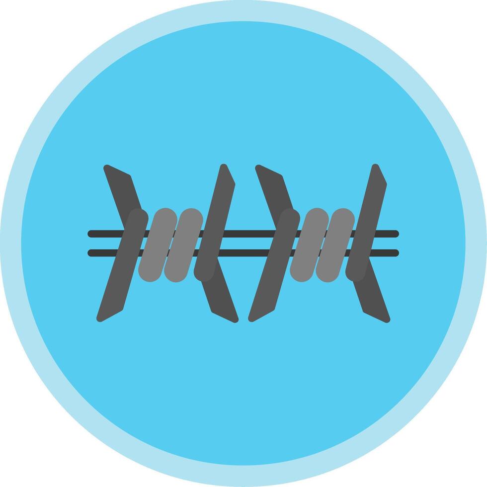 Barbed Wire Flat Multi Circle Icon vector