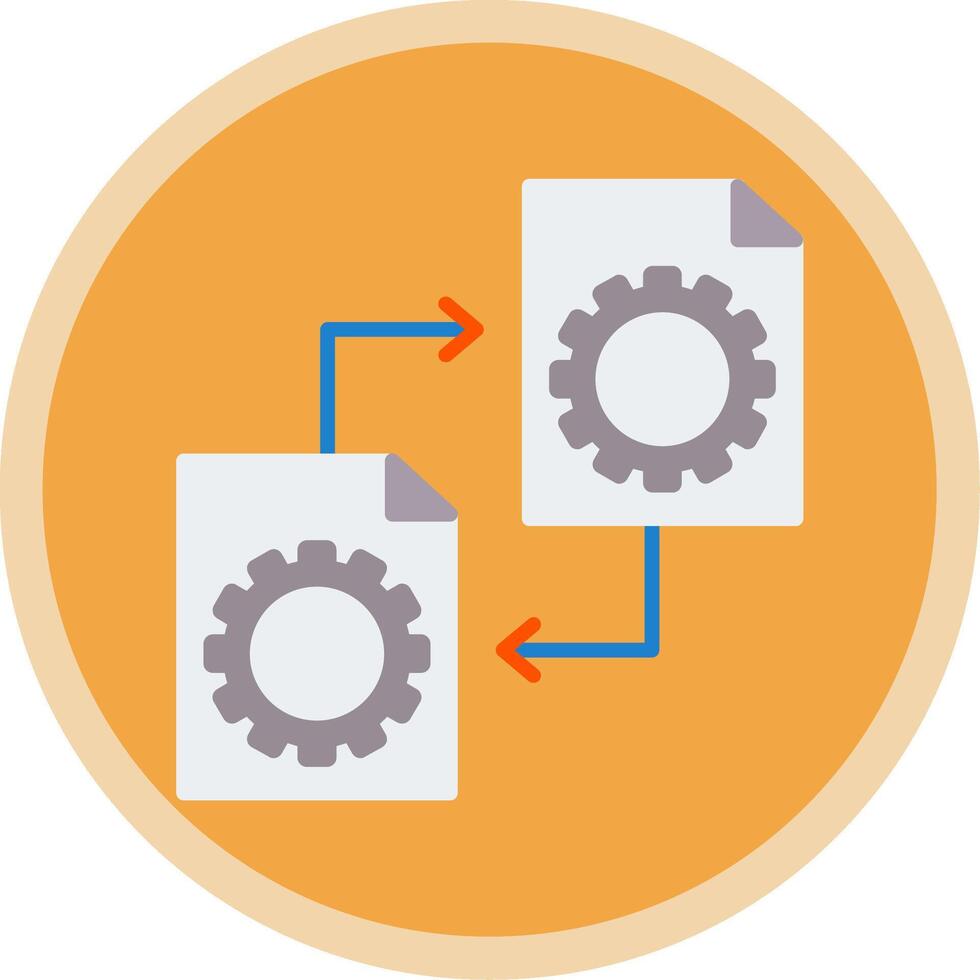 File Management Flat Multi Circle Icon vector