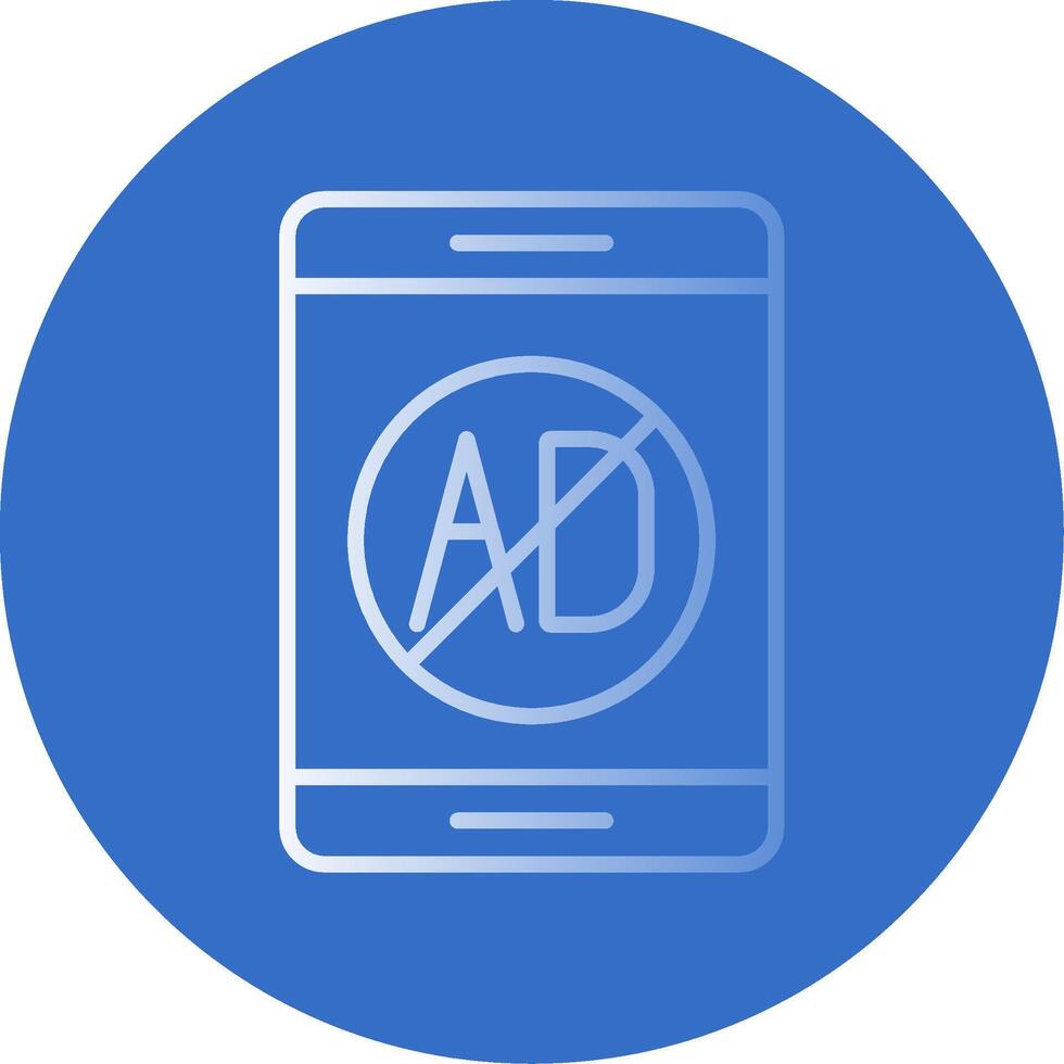 Ad Blocker Flat Bubble Icon vector