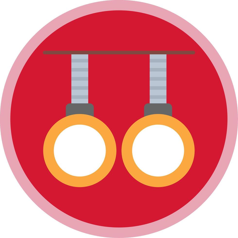 Gymnastics Flat Multi Circle Icon vector
