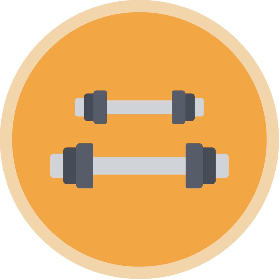 Weightlifting Flat Multi Circle Icon vector
