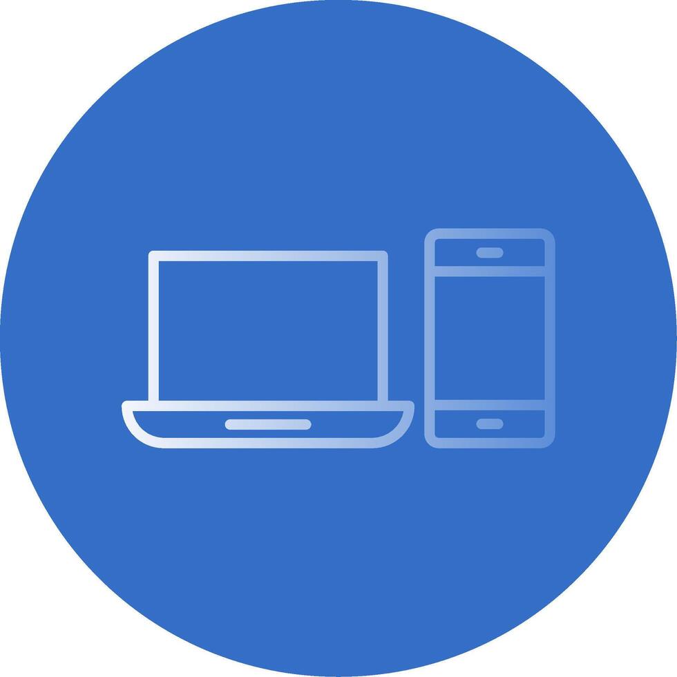 Devices Flat Bubble Icon vector