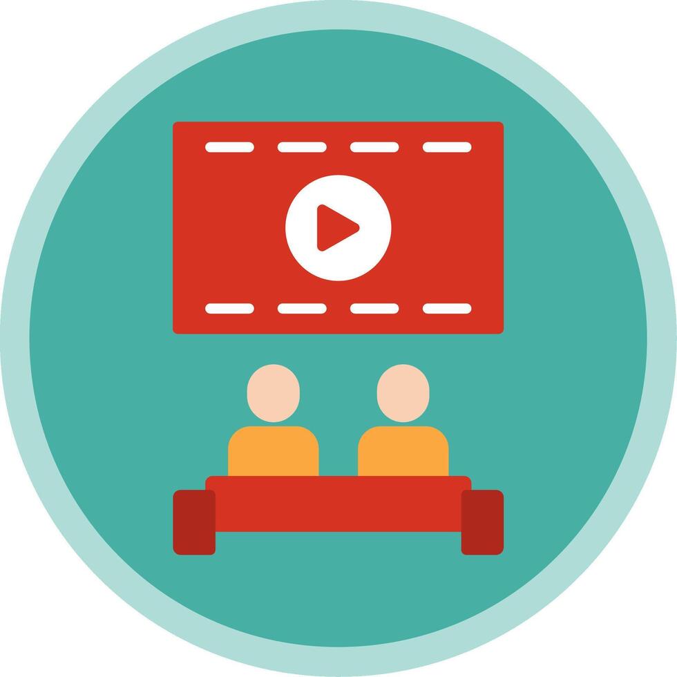 Cinema Flat Multi Circle Icon vector