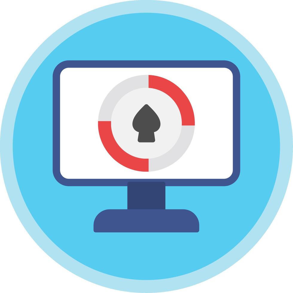 Gambling Flat Multi Circle Icon vector