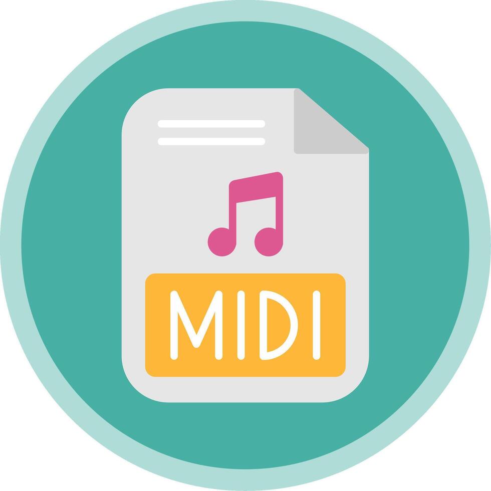 Midi Flat Multi Circle Icon vector