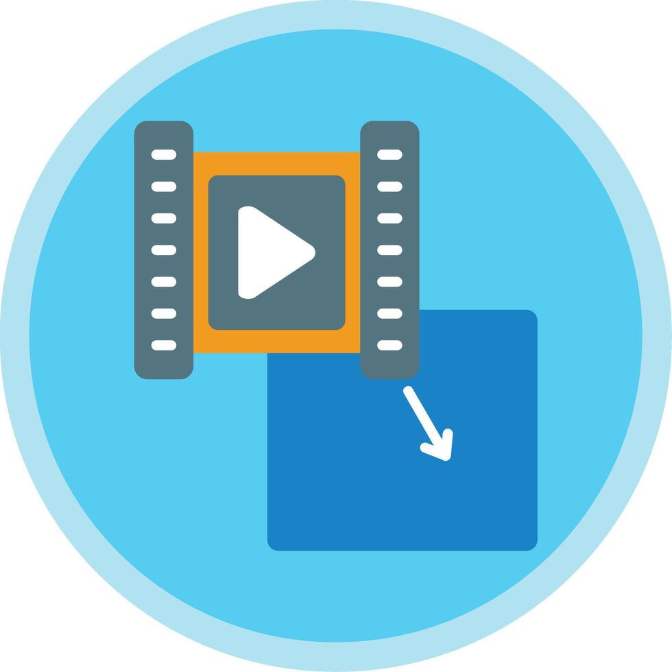 Footage Flat Multi Circle Icon vector