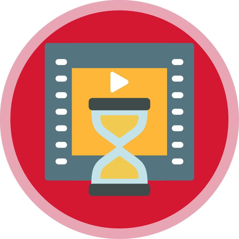 Duration Flat Multi Circle Icon vector