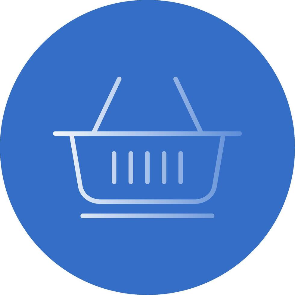 Shopping Basket Gradient Line Circle Icon vector