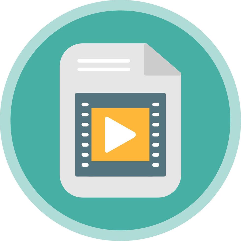 File Flat Multi Circle Icon vector