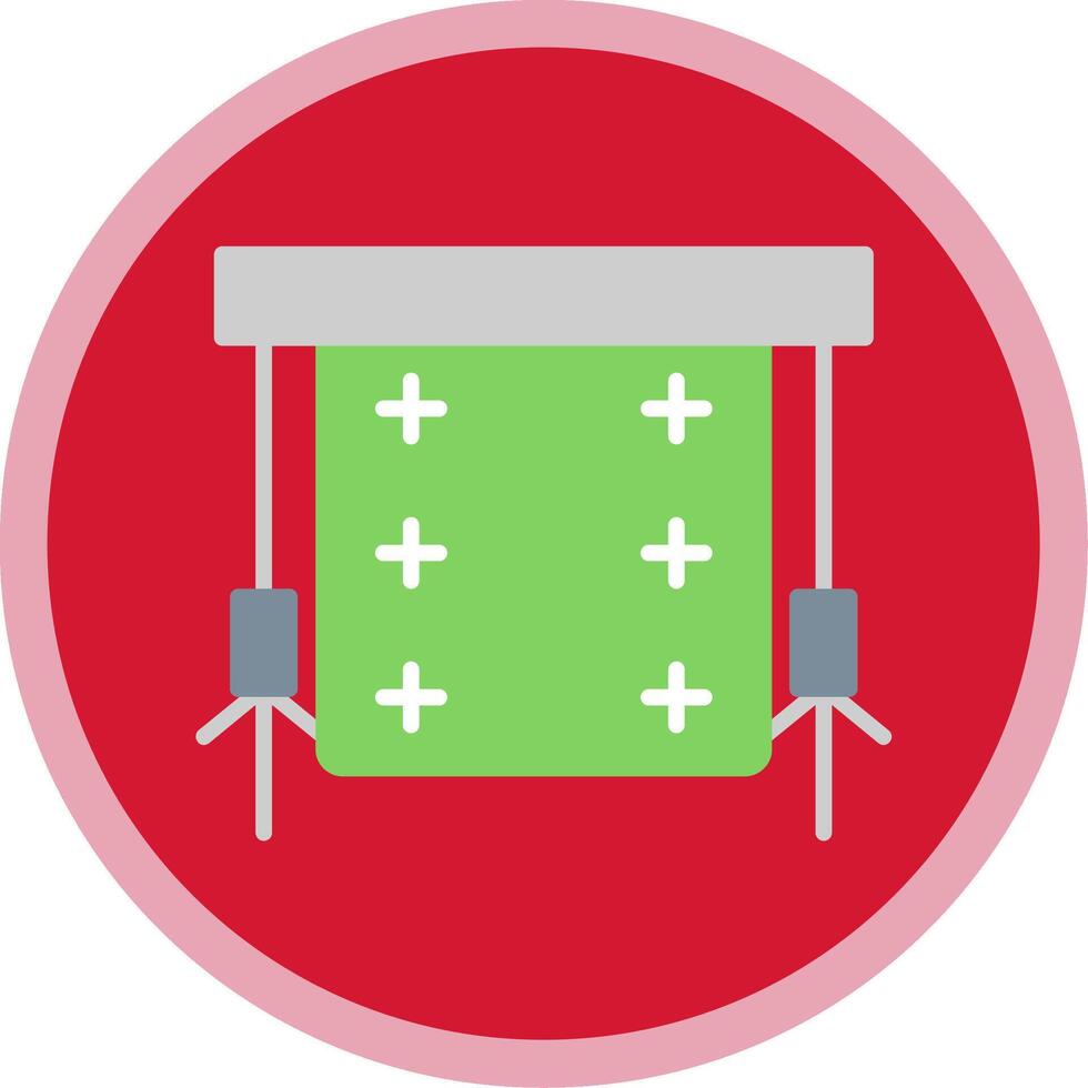 Green Screen Flat Multi Circle Icon vector