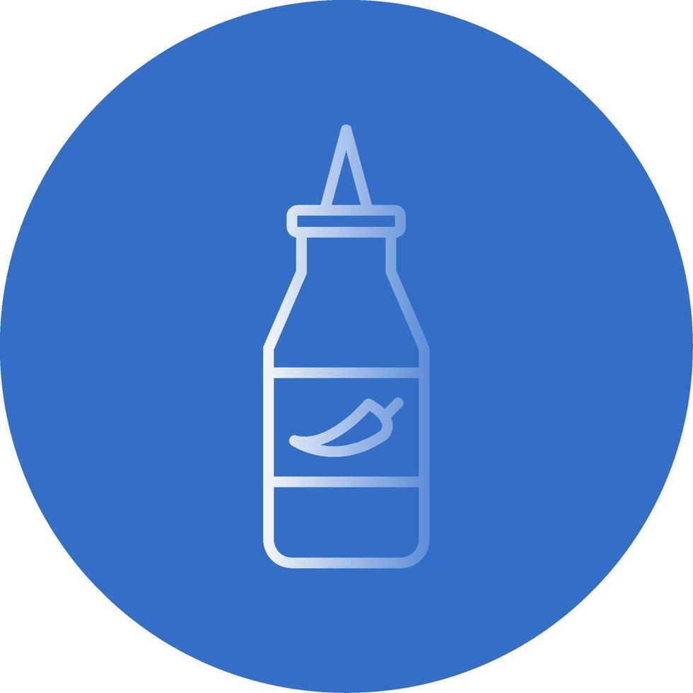 Ketchup Gradient Line Circle Icon vector