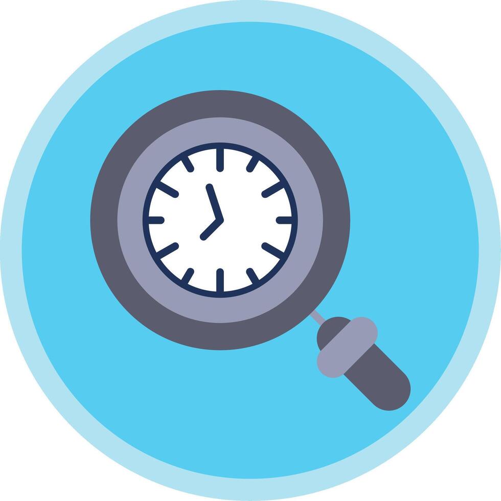 Clock Flat Multi Circle Icon vector