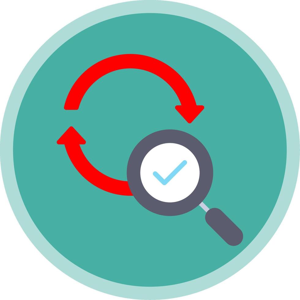 Refresh Flat Multi Circle Icon vector