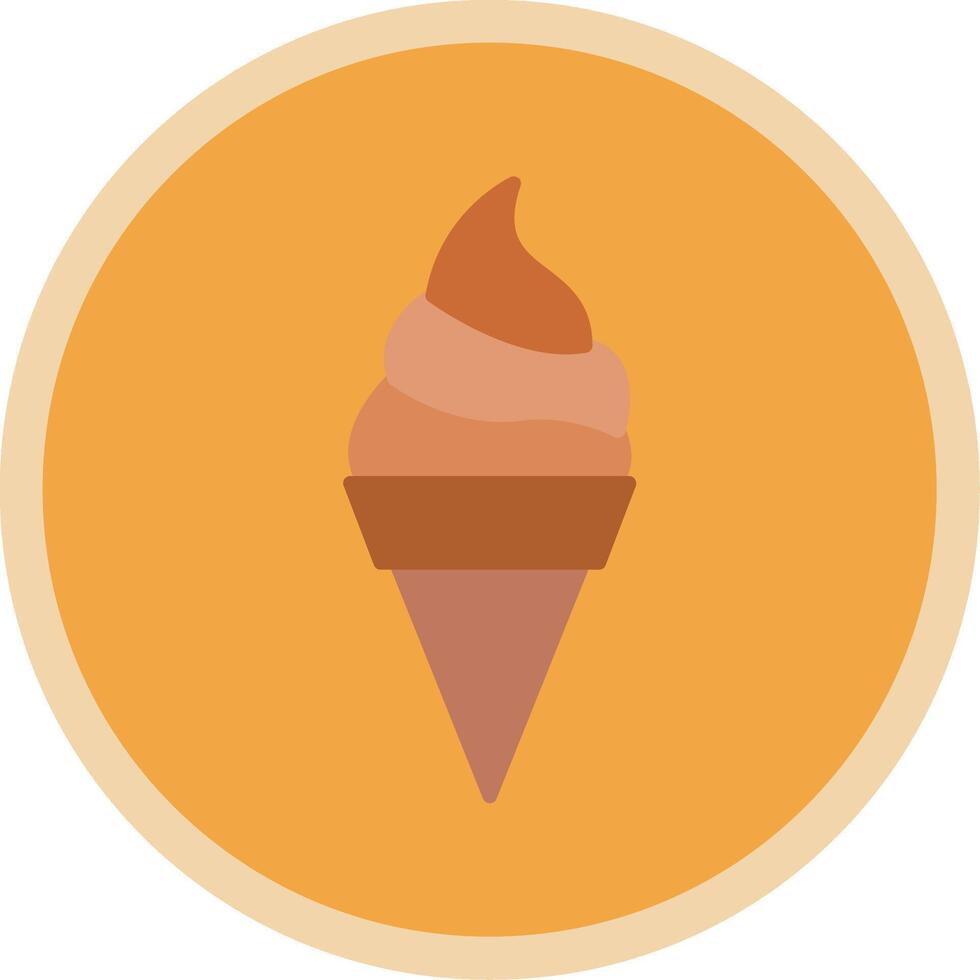 Ice Cream Flat Multi Circle Icon vector