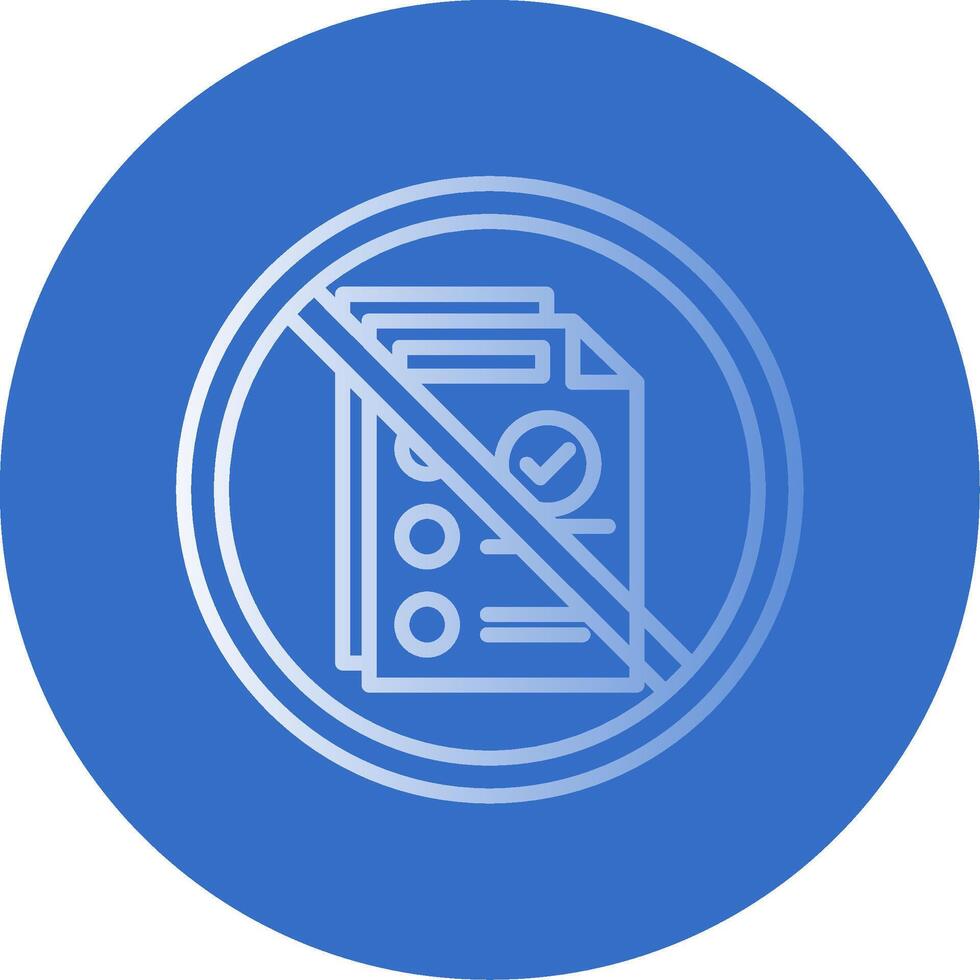 prohibido firmar degradado línea circulo icono vector